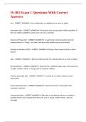 IS 303 Exam 1 Questions With Correct Answers&period;