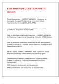 F100 Test EXAM QUESTIONS WITH answers