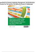 Test Bank For Nursing Leadership&comma; Management&comma; and Professional Practice for the LPN&sol;LVN 7th Edition by Tamara R&period; Dahlkemper Chapters 1 - 20