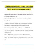 Giant Eagle Pharmacy Tech Certification Exam 2026 Questions and Answers