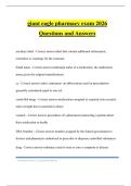 Giant Eagle pharmacy Bundled Tests 2026 Questions and Answers