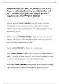 Oregon esthetician law exam&comma; esthetics state board Oregon&comma; esthetician licensing laws&comma; Oregon law test 2025&comma; esthetic exam questions&comma; Oregon esthetics regulations&vert;&vert; LATEST UPDATE 2025&sol;26