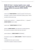 BUAD 332 Exam 1&comma; business logistics exam&comma; supply chain management&comma; BUAD test questions&comma; operational strategy&comma; BUAD 332 answers&vert;&vert; LATEST UPDATE 2025&sol;26