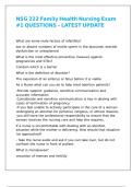 NSG 222 Family Health Nursing Exam -1 QUESTIONS &ndash; LATEST UPDATE