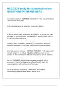 NSG 222 Family Nursing Hesi review QUESTIONS WITH ANSWERS