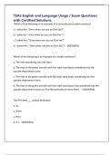 TEAS English and Language Usage &sol; Exam Questions with Certified Solutions&period;