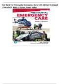 Test Bank for Prehospital Emergency Care 11th Edition By Joseph J&period; Mistovich&comma; Keith J&period; Karren&comma; Brent Hafen 9780134704456 Chapter 1-46 &vert; Complete Guide A&plus;