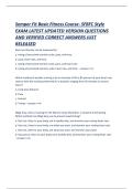 Semper Fit Basic Fitness Course- SFBFC Style EXAM LATEST UPDATED VERSION QUESTIONS AND VERIFIED CORRECT ANSWERS JUST RELEASED