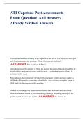 ATI Capstone Post Assessments &vert; Exam Questions And Answers &vert; Already Verified Answers