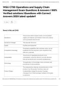 WGU C720 Operations and Supply Chain Management Exam Questions & Answers &vert; 100&percnt; Verified solutions &vert;Questions with Correct Answers 2025 latest update&excl;&excl;
