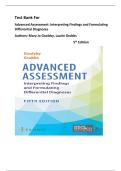 Test Bank For Advanced Assessment Interpreting Findings and Formulating Differential Diagnoses&comma; 5th Edition by Mary Jo Goolsby&comma; Laurie Grubbs&period; All Chapters 1-22&vert; Latest 2025