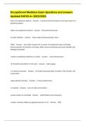 Occupational Medicine Exam Questions and answers Updated RATED A&plus; 2025&sol;2026 