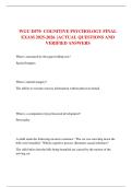 WGU D570  COGNITIVE PSYCHOLOGY FINAL EXAM 2025-2026  &vert;ACTUAL QUESTIONS AND VERIFIED ANSWERS