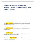 Mhic Nascla Contractors Exam Review &sol; Nascla Exam Questions With 100&percnt; Correct&excl;&excl;