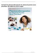 TEST BANK For Pharmacotherapeutics for Advanced Practice Nurse Prescribers&comma; 6th Edition by Woo & Wright&comma; All Chapters Covered&comma; Latest Edition