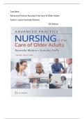 TEST BANK For Advanced Practice Nursing in the Care of Older Adults&comma; 3rd Edition by Laurie Kennedy-Malone&comma; Complete Chapters 1 - 23&period; Latest 2025