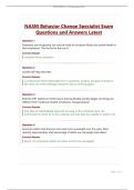 NASM Behavior Change Specialist Exam Questions and Answers Latest&period;pdf