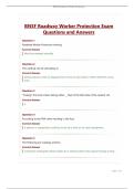 BNSF Roadway Worker Protection Exam Questions and Answers
