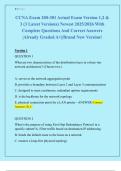 CCNA Exam 200-301 Actual Exam Version 1&comma;2 &  3 &lpar;3 Latest Versions&rpar; Newest 2025&sol;2026 With  Complete Questions And Correct Answers  &vert;Already Graded A&plus;&vert;&vert;Brand New Version&excl;