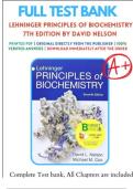 Test Bank - Lehninger Principles of Biochemistry&comma; 7th Edition &lpar;Nelson&comma; 2018&vert;&vert;&vert; latest update 2025