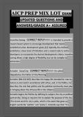 AICP PREP MIX LOT  EXAM  UPDATED QUESTIONS AND  ANSWERS&sol;GRADE A&plus; ASSURED