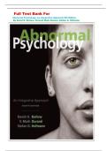                      Full Test Bank For                       Abnormal Psychology&colon; An Integrative Approach 8th Edition                     By David H&period; Barlow&comma; Vincent Mark Durand &comma;Stefan G&period; Hofmann 