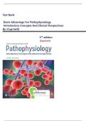 Test Bank For Davis Advantage for Pathophysiology Introductory Concepts and Clinical Perspectives 3rd Edition by &lpar;Capriotti&rpar;&comma; Chapter 1 - 46&comma; LATEST