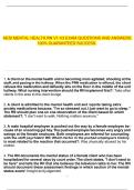 HESI MENTAL HEALTH RN V1-V3 EXAM QUESTIONS AND ANSWERS 100&percnt; GUARANTEED SUCCESS&period;