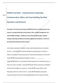 B250G Final Exam &ndash; Comprehensive Leadership&comma;  Communication&comma; Ethics&comma; and Team Building &lpar;Verified  Questions and Answers&rpar;