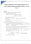 Solution Manual for Vector Calculus by Miroslav Lovric &ndash; Complete Solutions Guide &lpar;All Chapters&comma; MA421 PDF&rpar;