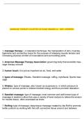 MASSAGE THERAPY CHAPTER 23 EXAM GRADED A&plus; 100&percnt; VERIFIED&period;