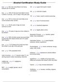 Alcohol Certification Study Guide