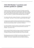 CGS 2518 Module 7 questions and answers graded A&plus; updated