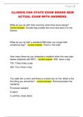 ILLINOIS CNA STATE EXAM BRAND NEW  ACTUAL EXAM WITH ANSWERS&period;