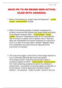 NACE PN TO RN BRAND NEW ACTUAL  EXAM WITH ANSWERS&period;