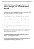 CGS 2518 Exam 1 Study Guide Part &num;1 Basic Concepts well answered already passed