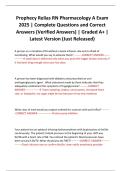 Prophecy Relias RN Pharmacology A Exam 2025 &vert; Complete Questions and Correct Answers &lpar;Verified Answers&rpar; &vert; Graded A&plus; &vert; Latest Version &lpar;Just Released&rpar;