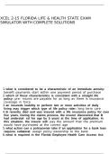 XCel 2-15 florida life & health state exam simulator