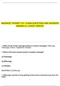 MASSAGE THERAPY BUNDLED EXAM 100&percnt; VERIFIED