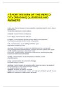 A SHORT HISTORY OF THE MEXICO CITY &lpar;READING&rpar; QUESTIONS AND ANSWERS