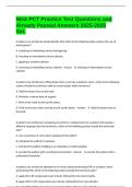 NHA PCT Practice Test Questions and Already Passed Answers 2025-2026 Set&period;