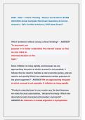 D265 - WGU - Critical Thinking - Reason and Evidence EXAM  2025&sol;2026 Actual Complete Real Exam Questions & Correct  Answers &vert; 100&percnt; Verified solutions &vert; 2025 latest Exam&excl;&excl;  
