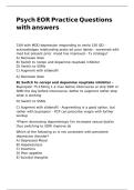 Psych EOR Practice Questions with answers