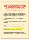 PNM FINAL EXAM NEWEST 2025&sol; 2026 &sol;PNM FINAL  EXAM PRACTICE QUESTIONS EXAM LATEST 2025&sol;  2026 ACTUAL EXAM WITH COMPLETE QUESTIONS  AND CORRECT DETAILED ANSWERS &lpar;100&percnt;  VERIFIED ANSWERS&rpar; &vert;ALREADY GRADED A&plus;&vert;  &vert;&vert;VERIFIED EXAM&excl;&excl;&excl;&vert;&vert; &vert;&vert;LATEST EXAM&excl;&excl;&excl;&vert;&vert;