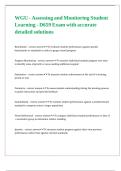 WGU - Assessing and Monitoring Student Learning - D659 Exam with accurate detailed solutions 