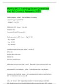 DaVita PCT Training Exam Questions and All Correct Answers 2025&period;