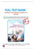 Test Bank For Maternity and Pediatric Nursing 4th Edition Ricci Kyle Carman&comma; 9781975139766&comma; All Chapters with Answers and Rationals