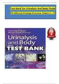 Test Bank For Urinalysis and Body Fluids&comma; 7th Edition By Susan Strasinger&period; All Chapters 1-17&vert;Latest 2025
