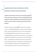 Complete Microsoft Azure Administrator AZ-104   Certification Practice Exam and Study Notes 