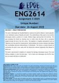 ENG2614 Assignment 3 &lpar;ANSWERS&rpar; 2025 - DISTINCTION GUARANTEED